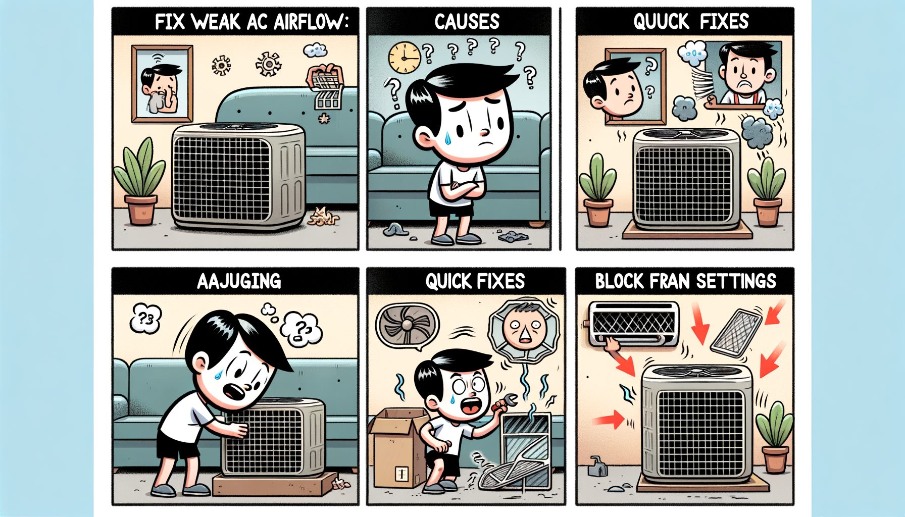 How to Fix Weak AC Airflow: Causes, Quick Fixes, and Tips